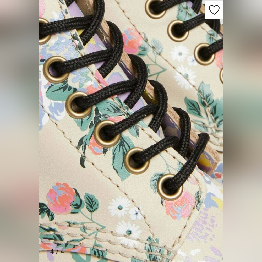 DR. MARTENS  SINCLAIR FLORAL MASH UP PLATFORM ANKLE BOOTS - Picture 7 of 15